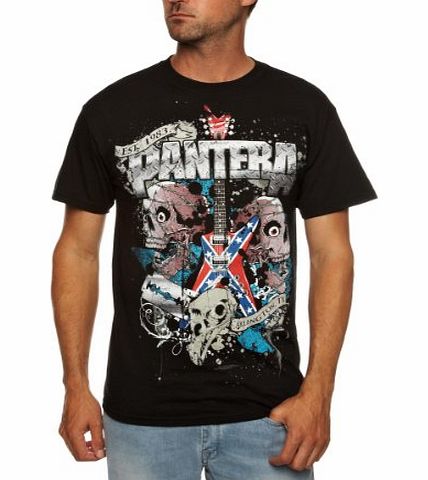 Bravado Pantera Texas Skulls Mens T-Shirt Black X-Large