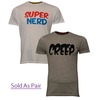BRAVE SOUL Creep 2 Pack of T-Shirts (White and