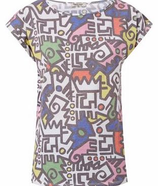 Brave Soul White Aztec Print T-Shirt 3175240