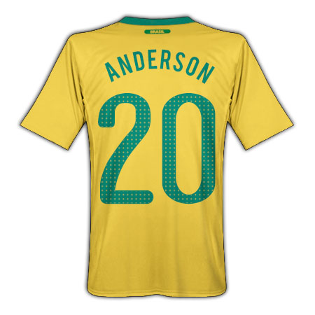 Nike 2010-11 Brazil World Cup Home (Anderson 20)