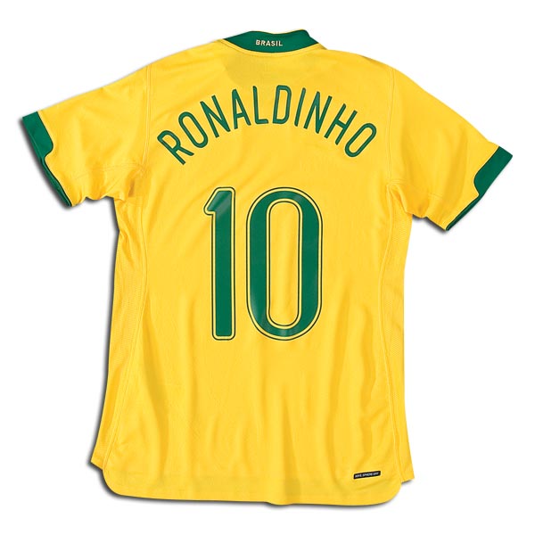 Brazil Nike Brazil home (Ronaldinho 10) 06/07
