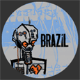 Brazil Robot Button Badges