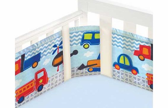 BreathableBaby 4 Sided Cot Liner - Beep Beep