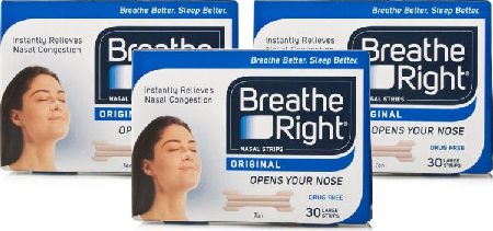 Breathe Right, 2102[^]0081849 Nasal Strips Tan Large - 90 Strips