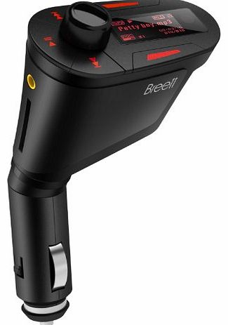 Breett FM Transmitter, Breett Car MP3 Player FM Transmitter with USB/SD card reader and AUX in with Remote,