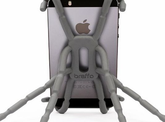 Breffo Spiderpodium Flexible Grip/Mount Car Phone Holder and Dock for iPhone 4/5/Samsung S4 - Graphite