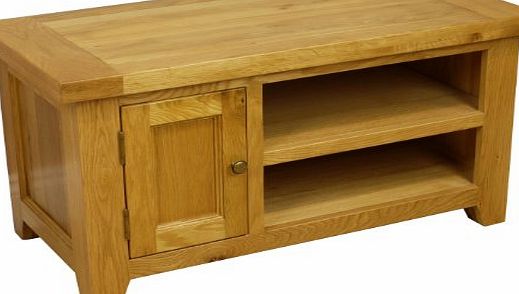BRENT - OAK TV UNIT / SMALL TV DVD CABINET / VIDEO STAND *SOLID WOOD*