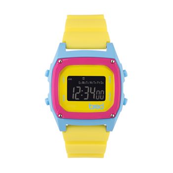 Breo Binary Watch in Yellow Reverse