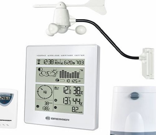 Bresser Weather Station 7002500 Weather Center , Thermo/Hygro Sensor, anemometer, rain gauge