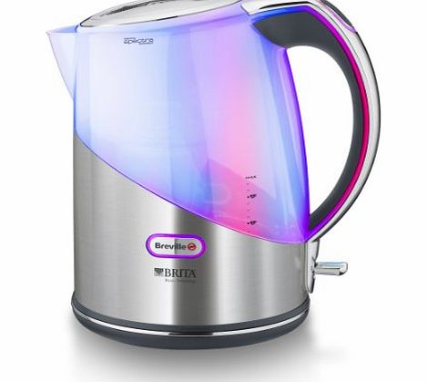 Brushed Stainless Steel Brita Filter Kettle with Spectra Illumination