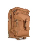 Bricand#39;s Graphite Bronze Handle Duffle Travel Bag w/wheels