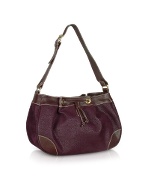 Bricand#39;s Life - Grape Micro-suede and Leather Shoulder Bag