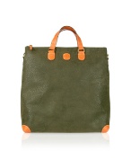 Bricand#39;s Life - Olive Micro-Suede and Leather Large Tote Travel Bag