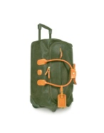 Bricand#39;s Life - Olive Micro-Suede and Leather Wheeled Duffel Bag