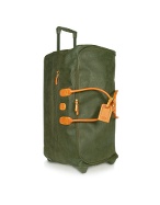 Bricand#39;s Life - Olive Micro-Suede and Leather Wheeled Large Duffel Bag