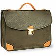 Bricand#39;s Life - Olive Micro-Suede Single-Gusset Briefcase