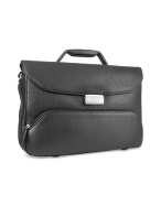 Bricand#39;s Pininfarina - Menand#39;s Black Leather Multi-Compartment Briefcase