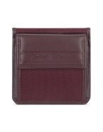Pininfarina- Nylon and Leather Compact Wallet w/Money Clip