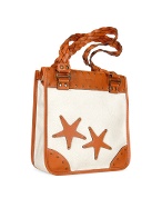 Bricand#39;s Stella Marina - White Micro-Suede and Leather Tote Bag