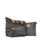 Bricand#39;s X-Bag Black Packable Last-minute Tote in a Pouch