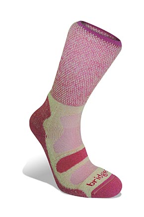 Ladies 1 Pair Bridgedale Active Light Hiker Cotton and Coolmax Sock For Day Hikes In Warmer Conditio
