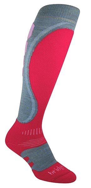 Bridgedale Ladies 1 Pair Bridgedale Snowboard Socks For Superior Warmth, Heel Fit and Shin Protection In 2 Colo