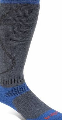 Bridgedale Ski Mens All Mountain Sock - Gunmetal/Midnight, Size 6-8.5