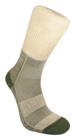 Unisex 1 Pair Bridgedale Comfort Trail Sock With Low Tension Cuff For Walking and Hiking In Warmer C