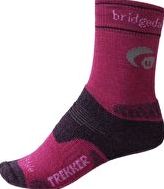 Bridgedale, 1296[^]225783 Womens Woolfusion Trekker CuPED Sock - Berry
