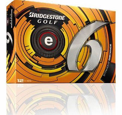 Bridgestone 2013 Bridgestone e6 Golf Balls - Box of a Dozen / 12 White / Yellow *ULTRASOFT*-White