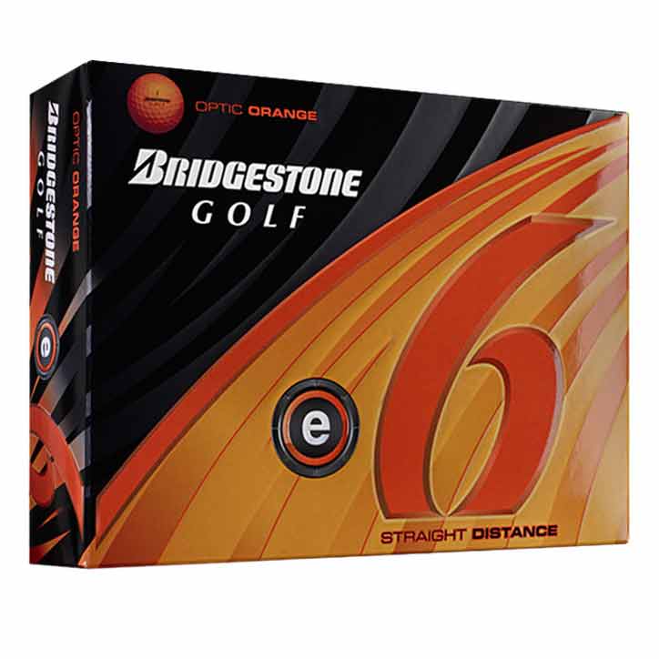 Bridgestone Golf E6 Orange Golf Balls 12 Pack -