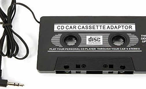 Brightake Car Cassette Tape Adapter for MP3 / iPod / Nano / CD / iPhone Black
