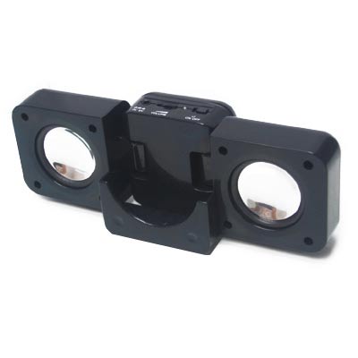 Brilliant Buy Mini iPod Speakers - Back-Green & White - for