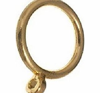 BrilliantBuys 10 Pack of Plastic Curtain Rings for up to 28mm Poles (Gold)