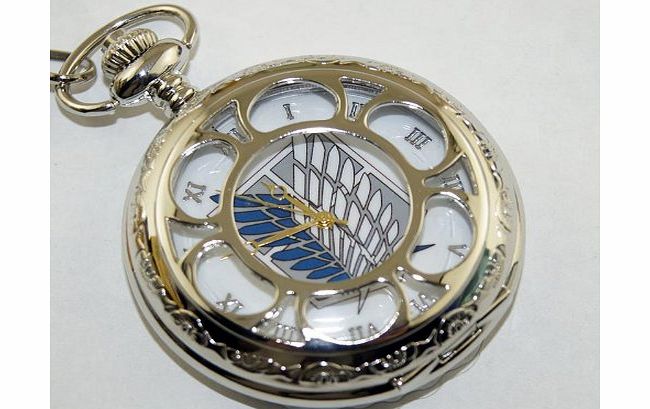 BringUGood Shingeki No Kyojin Attack on Titan Collectible Anime Pocket White Watch
