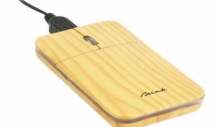 USB optical mouse - wood effect