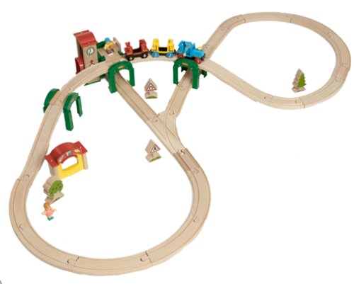 33051 Wooden Railway System: Track & Stack City Set