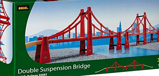 BRIO 33683 Wooden Railway System: Double Suspension Bridge