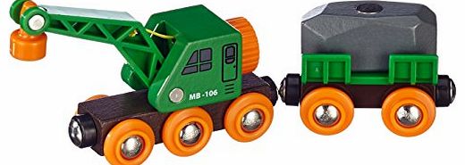 Brio  BRI-33698 Rail Clever Crane Wagon