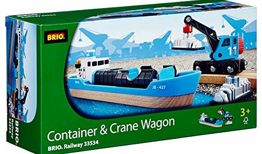 Brio  Container and Crane Wagon