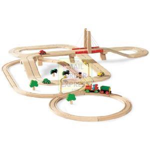 Plan Toys Road and Rail Set 68 Piece Set