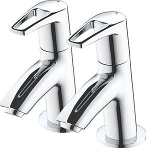 Bristan, 1228[^]13761 Smile Basin Pillar Bathroom Taps Pair