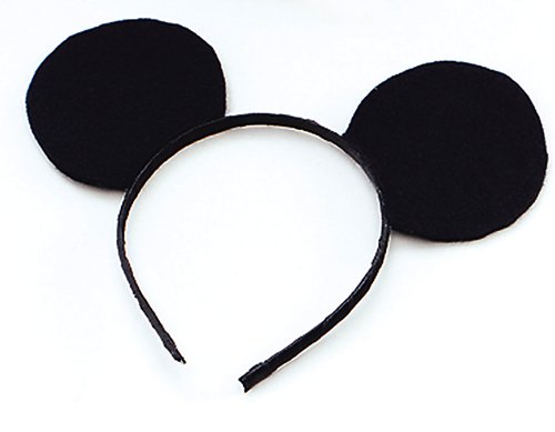 Bristol Novelties NEW BLACK FELT MICKEY MOUSE EARS ON HEAD BAND