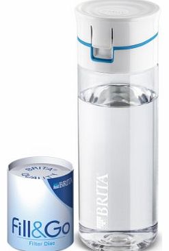 BRITA Fill&Go Water Filter Bottle Incl. 4 Filter Discs - Blue