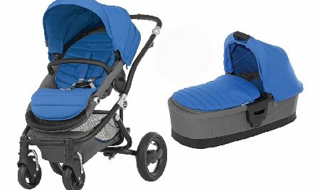 Britax Affinity Black Frame Pram Blue Sky