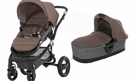 Britax Affinity Black Frame Pram Fossil Brown