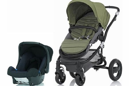 Britax Affinity Black Frame Travel System Cactus