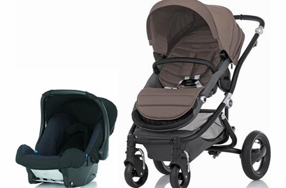 Britax Affinity Black Frame Travel System Fossil