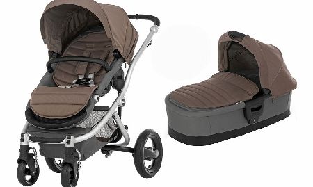 Britax Affinity Silver Frame Pram Fossil Brown