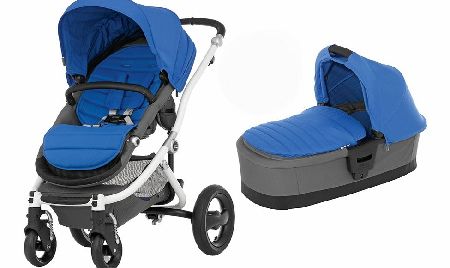 Britax Affinity White Frame Pram Blue Sky 2014